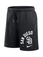 Fanatics San Diego Padres Arched Kicker Fleece Black Shorts - Image 3 of 3