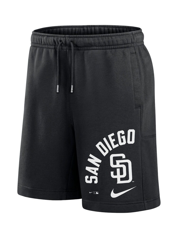 Fanatics San Diego Padres Arched Kicker Fleece Black Shorts - Image 3 of 3
