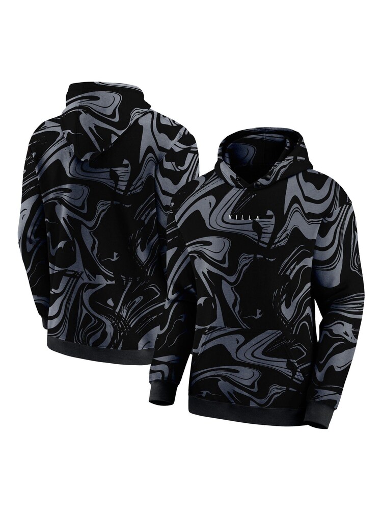 Fanatics Aston Villa AOP Black Hoodie - Image 1 of 2 Fanatics Aston Villa AOP Black Hoodie - Image 1 of 2