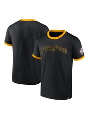 Fanatics Pittsburgh Pirates Fundamental Short Sleeve Ringer Black T-Shirt - Image 1 of 3