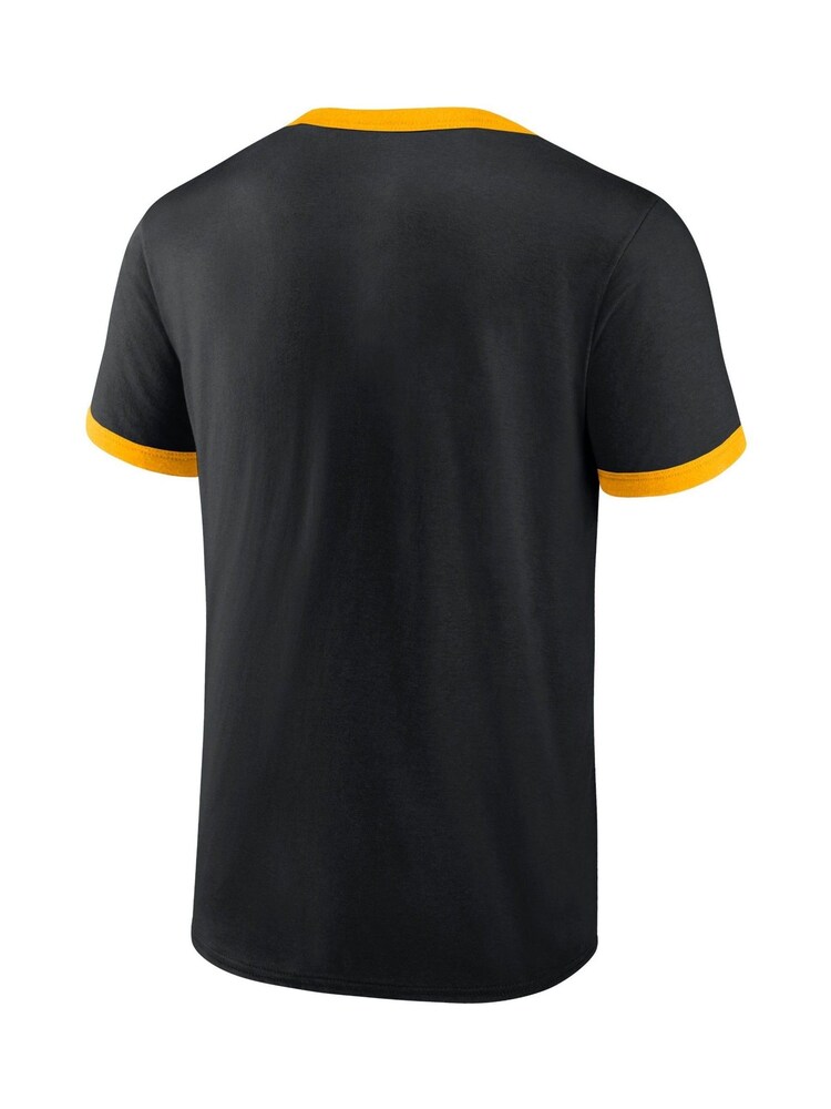 Fanatics Pittsburgh Pirates Fundamental Short Sleeve Ringer Black T-Shirt - Image 2 of 3