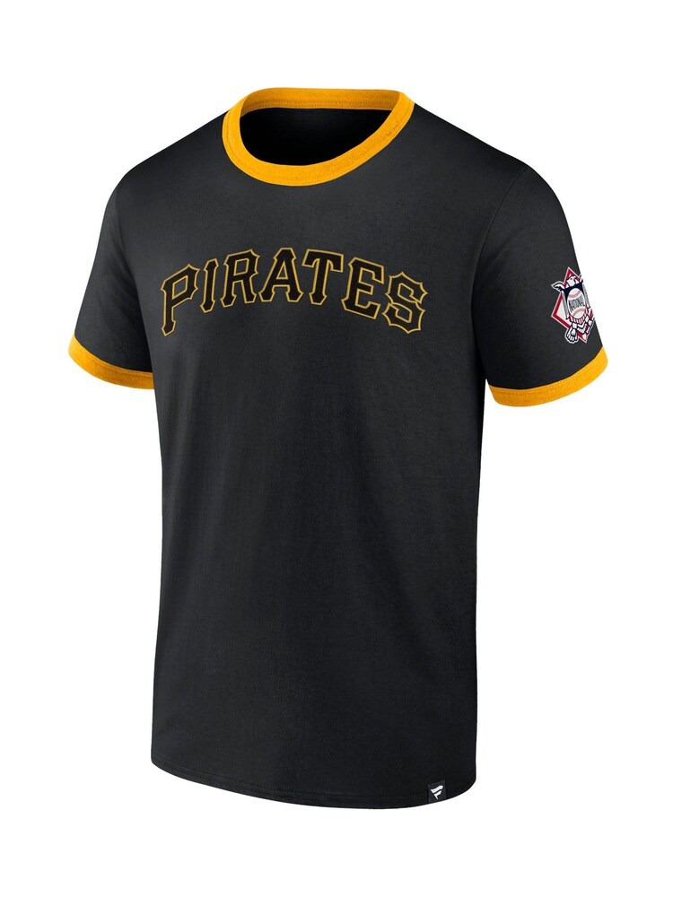 Fanatics Pittsburgh Pirates Fundamental Short Sleeve Ringer Black T-Shirt - Image 3 of 3