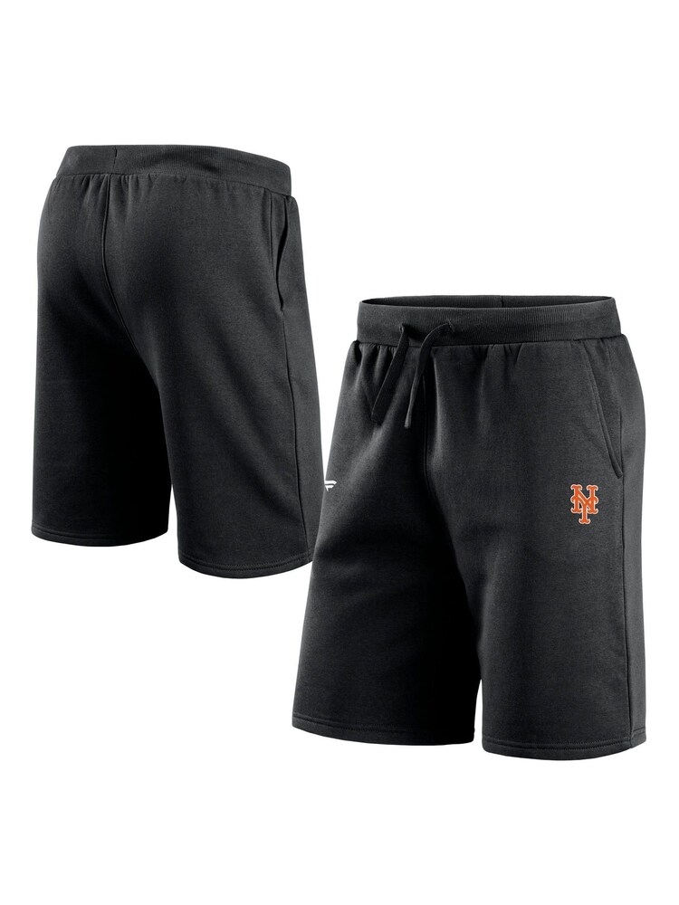 Fanatics New York Mets Primary Logo Graphic Fleece Black Shorts - Image 1 of 3