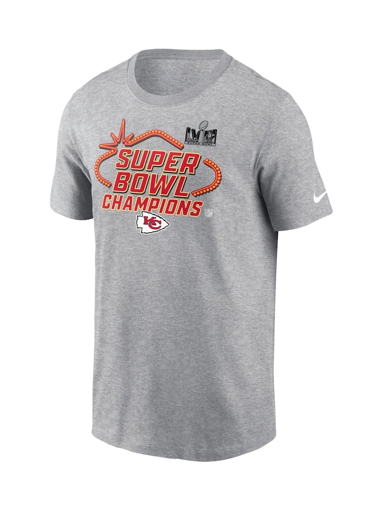 Fanatics Grey 100% Cotton Kansas City Chiefs Nike Super Bowl Champions 2023 Trophy Collection T-Shirt - Image 3 of 3