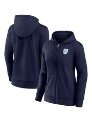 Fanatics Small Womens Blue England Essentials Crest Zip Through Hoodie - Image 1 of 3