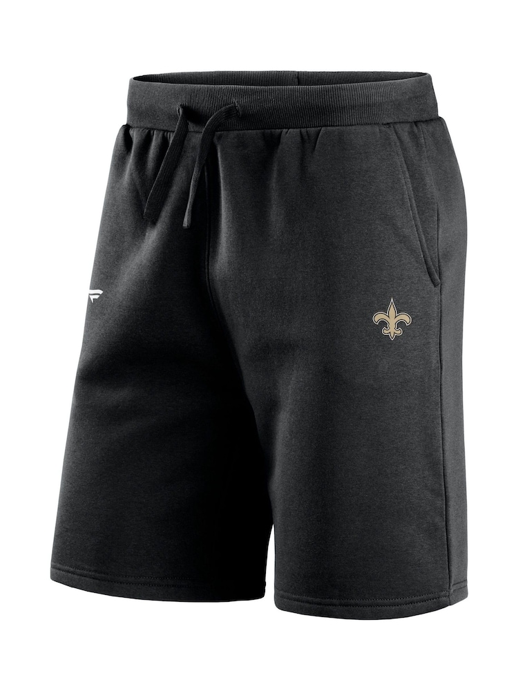 Fanatics New Orleans Saints Primary Logo Graphic Fleece Black Shorts - Image 3 of 3