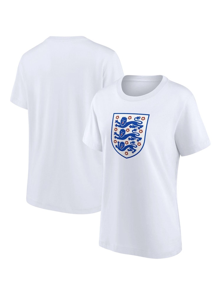 Fanatics Womens Large 100% Cotton England Essentials Crest White T-Shirt - Image 1 of 3