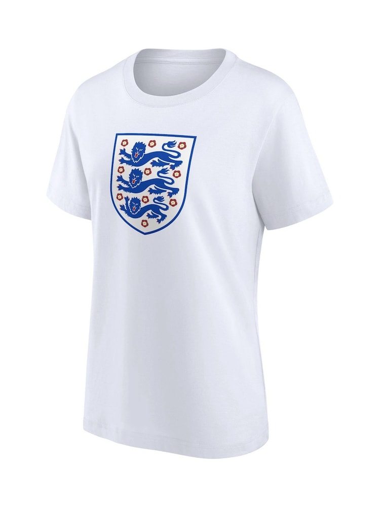 Fanatics Womens Large 100% Cotton England Essentials Crest White T-Shirt - Image 2 of 3