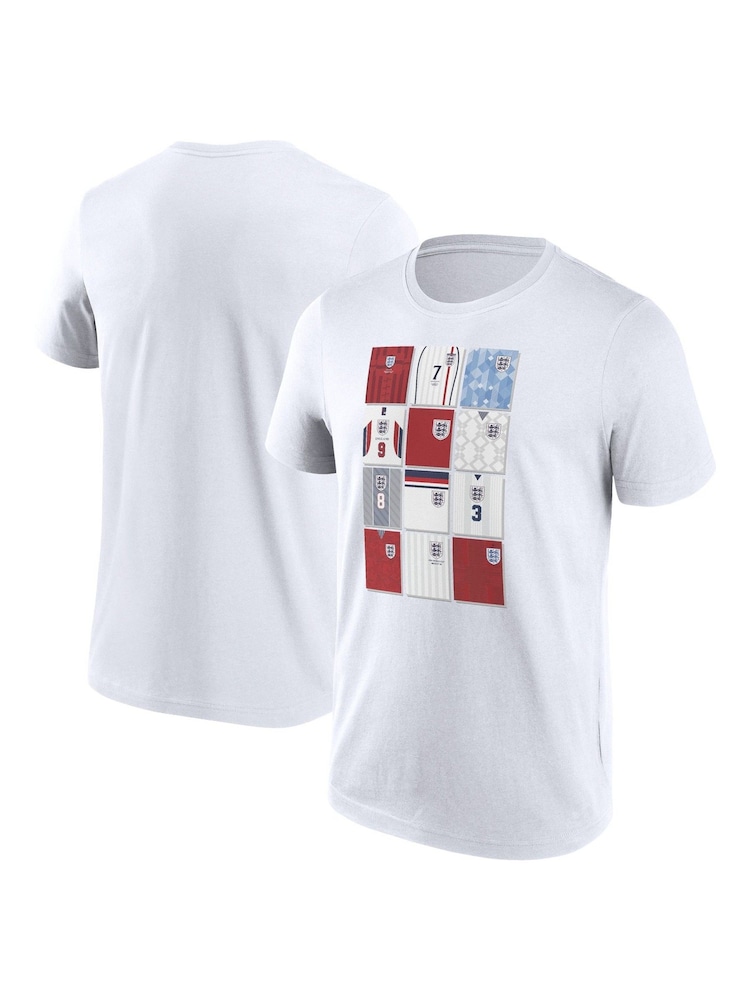Fanatics 100% Cotton England History of Kits White T-Shirt - Image 1 of 3