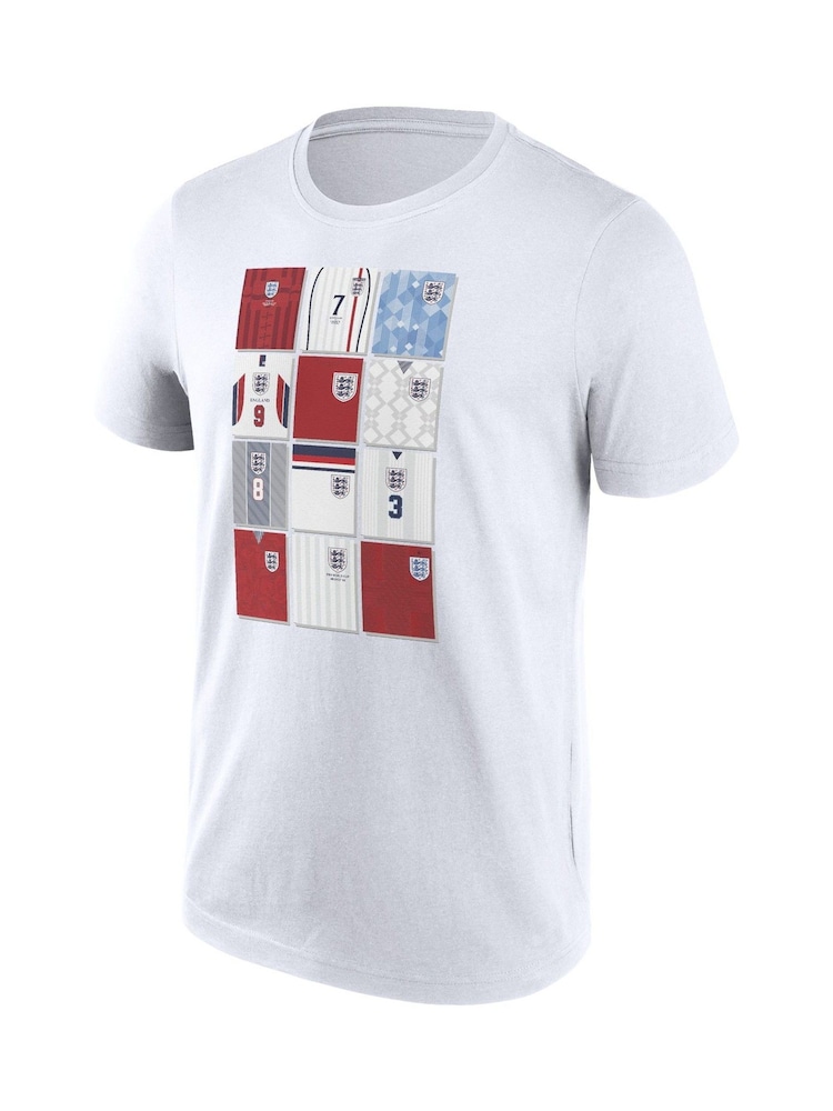 Fanatics 100% Cotton England History of Kits White T-Shirt - Image 2 of 3