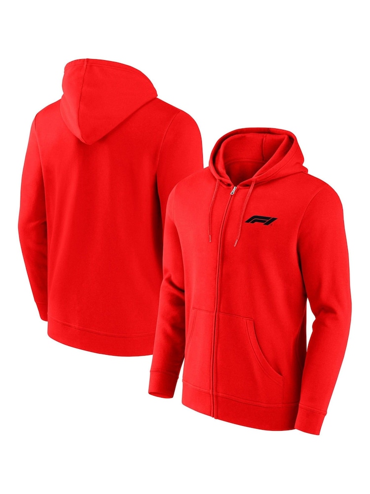Fanatics Small Red Formula 1 Essentials Logo Full Zip Hoodie - Image 1 of 3