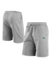 Fanatics Grey New York Jets Primary Logo Graphic Fleece Shorts - Image 1 of 3