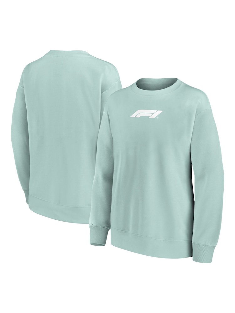 Fanatics Womens Green Formula 1 Mono Logo Graphic Crew Sweatshirt - Image 1 of 3