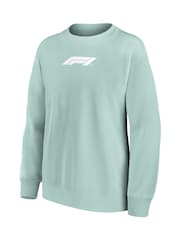 Fanatics Womens Green Formula 1 Mono Logo Graphic Crew Sweatshirt - Image 2 of 3