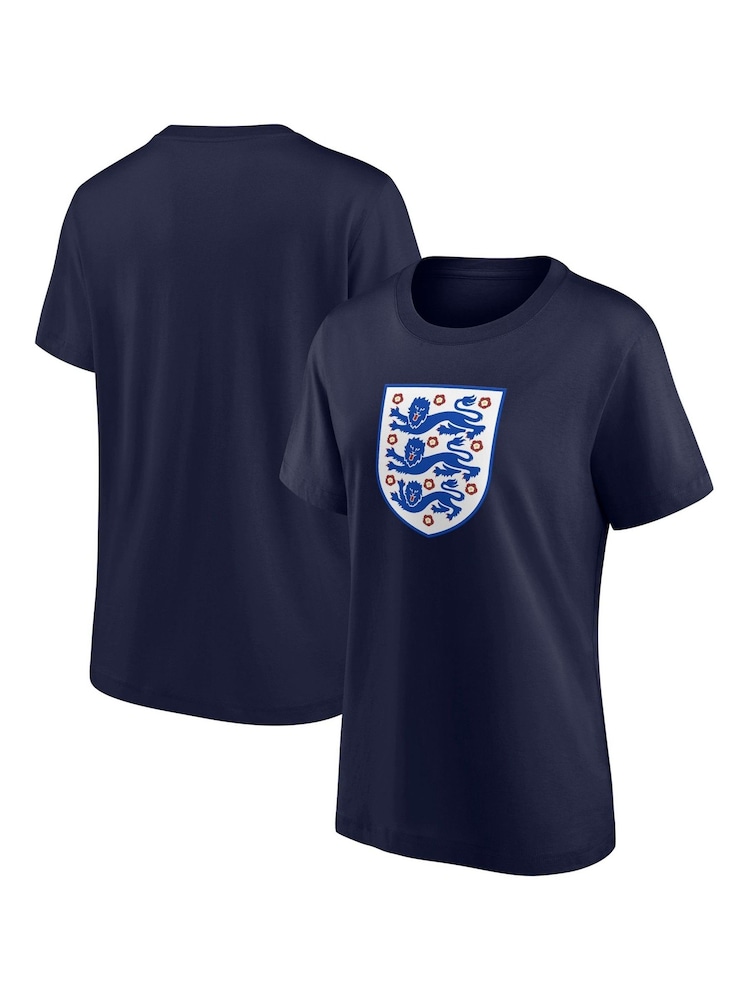 Fanatics Womens Small Blue 100% Cotton England Essentials Crest T-Shirt - Image 1 of 3