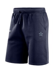 Fanatics Blue Dallas Cowboys Primary Logo Graphic Fleece Shorts - Image 3 of 3