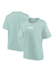 Fanatics Womens Oversized Green 100% Cotton Formula 1 Mono Logo Graphic T-Shirt - Image 1 of 3