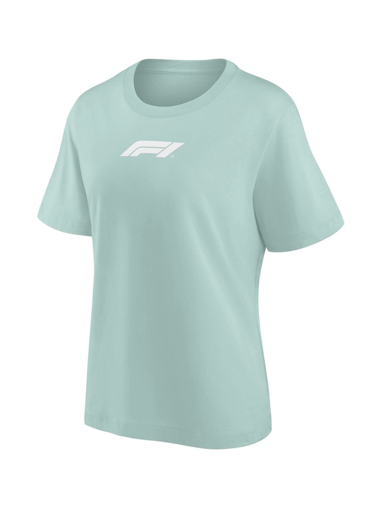 Fanatics Womens Oversized Green 100% Cotton Formula 1 Mono Logo Graphic T-Shirt - Image 3 of 3