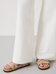 Hush Brown Sadie Suede Footbed Sandals - Image 1 of 4