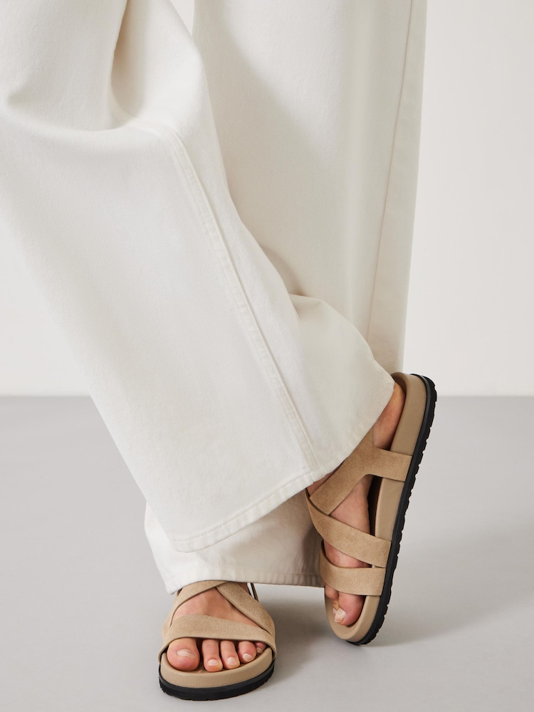 Hush Brown Sadie Suede Footbed Sandals - Image 4 of 4