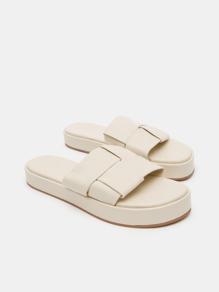 Hush Cream Willa Weave Sandals - Image 2 of 3 Hush Cream Willa Weave Sandals - Image 2 of 3