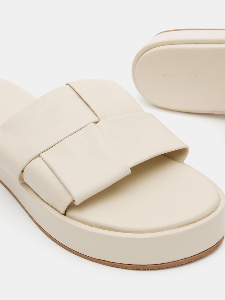 Hush Cream Willa Weave Sandals - Image 3 of 3 Hush Cream Willa Weave Sandals - Image 3 of 3