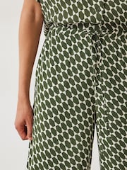 Hush Green Norah Printed Wide Leg Trousers - Image 4 of 5