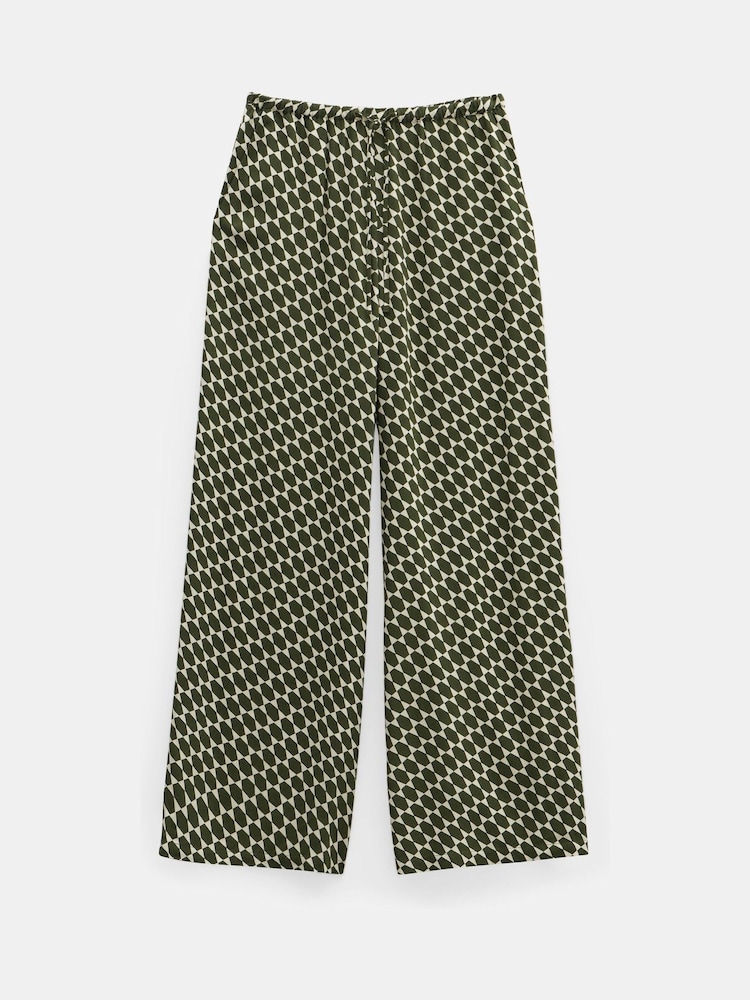 Hush Green Norah Printed Wide Leg Trousers - Image 5 of 5