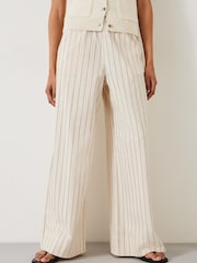 Hush Black Elissia Striped Wide Leg Trousers - Image 2 of 5