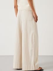 Hush Black Elissia Striped Wide Leg Trousers - Image 3 of 5