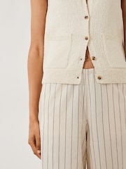Hush Black Elissia Striped Wide Leg Trousers - Image 4 of 5