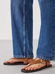 Hush Brown Brinley Buckle Toe Post Sandals - Image 1 of 3