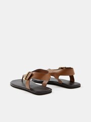 Hush Brown Brinley Buckle Toe Post Sandals - Image 2 of 3