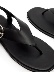 Hush Black Brinley Buckle Toe Post Sandals - Image 4 of 4