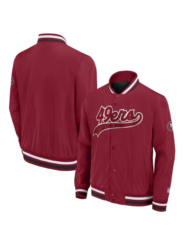 Fanatics червоний San Francisco 49ers Sateen куртка - Image 1 of 1