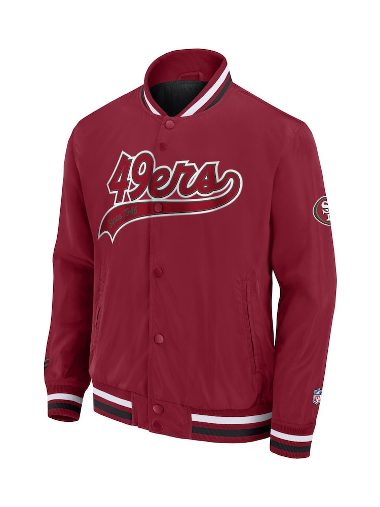 Fanatics San Francisco 49ers Sateen-Jacke in Rot - Bild 3 von 3