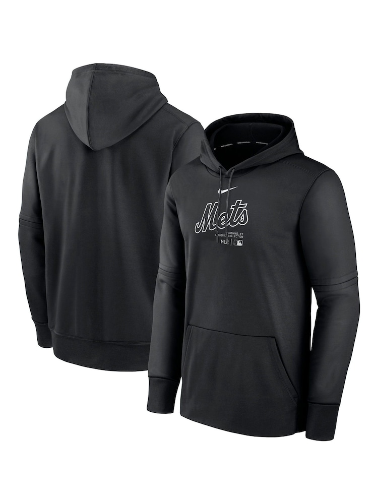 Fanatics New York Mets Authentic Therma Fleece Black Hoodie - Image 1 of 3