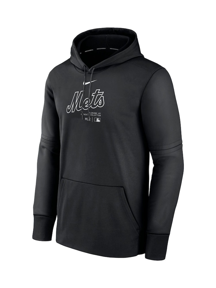 Fanatics New York Mets Authentic Therma Fleece Black Hoodie - Image 3 of 3