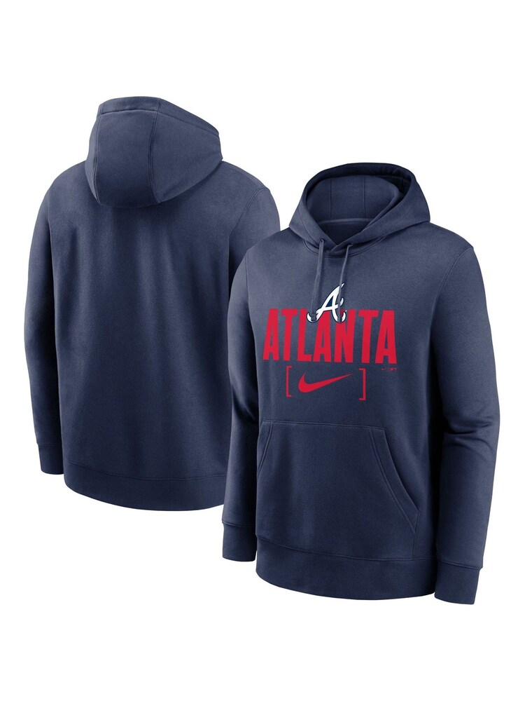 Fanatics Blue Atlanta Braves Club Slack Fleece Hoodie - Image 1 of 1