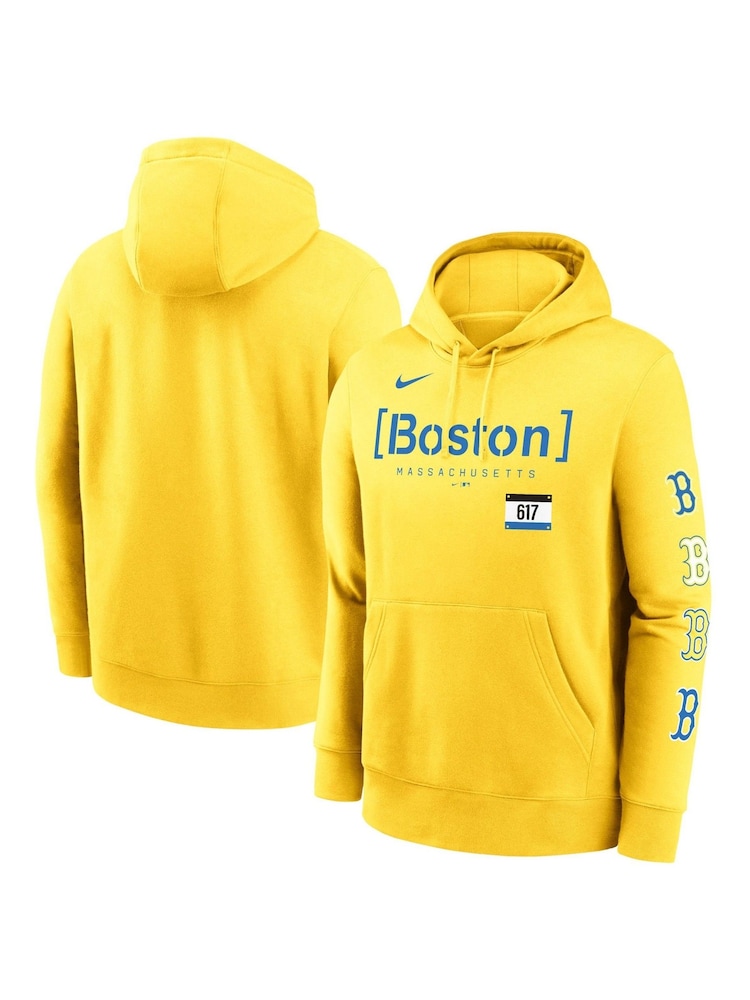 Fanatics Yellow Boston Sox City Connect Club Fleece Hoodie - Image 1 of 3 Fanatics Yellow Boston Sox City Connect Club Fleece Hoodie - Image 1 of 3