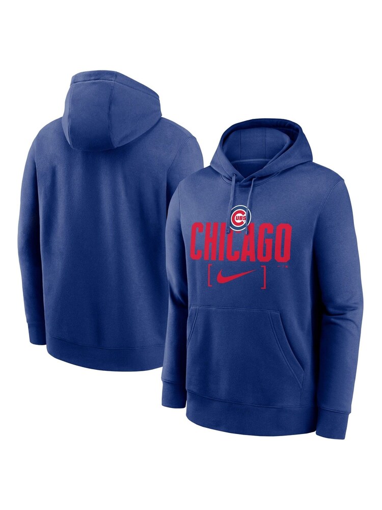 Fanatics Blue Chicago Cubs Club Slack Fleece Hoodie - Image 1 of 3