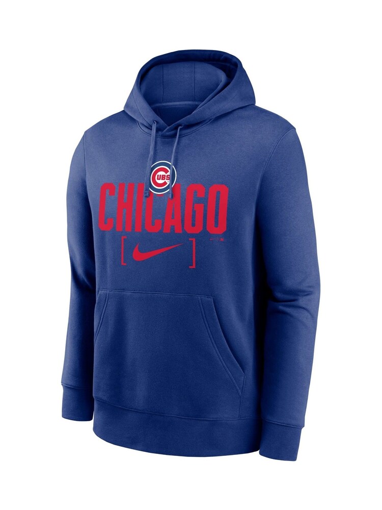Fanatics Blue Chicago Cubs Club Slack Fleece Hoodie - Image 3 of 3
