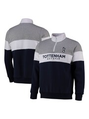 Fanatics Grey Tottenham Hotspur Quarter Zip Sweatshirt - Image 1 of 3