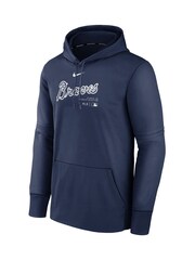Fanatics Blue Atlanta Braves Authentic Therma Fleece Hoodie - Image 3 of 3