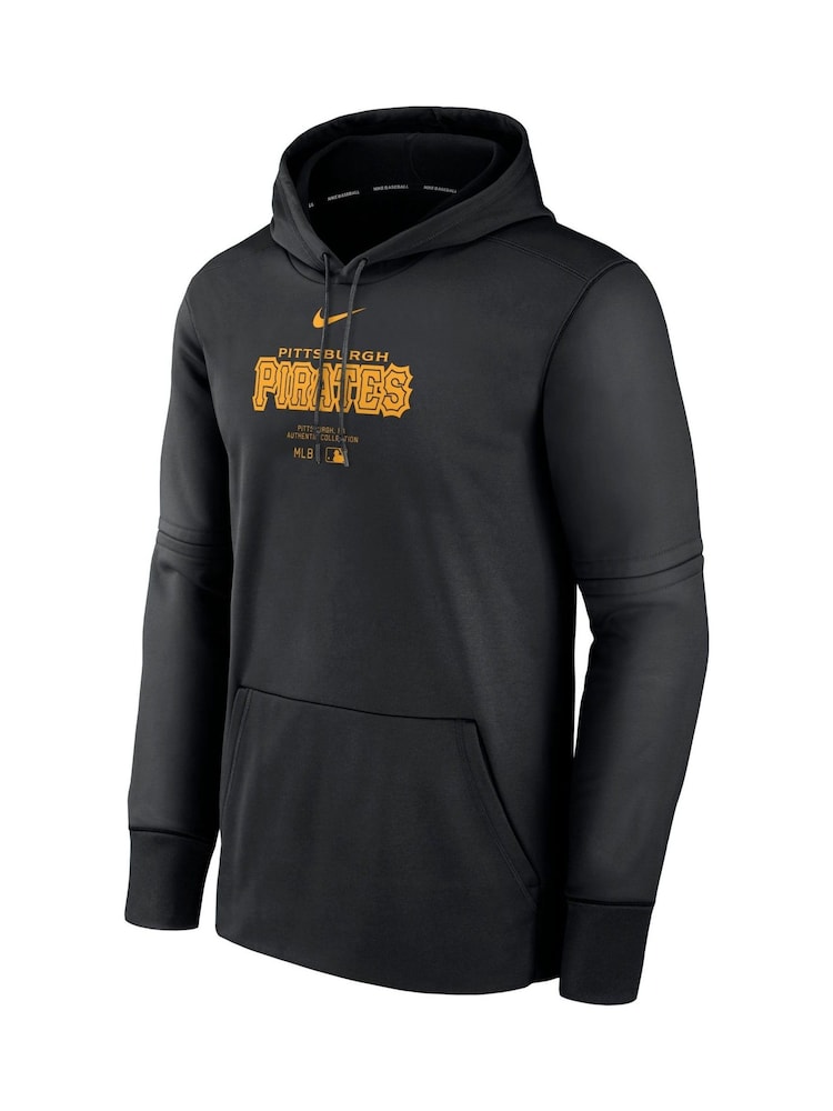 Fanatics Pittsburgh Pirates Authentic Therma Fleece Negru Hanorac cu glugă - Image 2 of 3