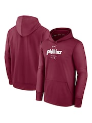 Fanatics Burgundy Red Philadelphia Phillies Authentic Therma Fleece Hoodie - Image 1 of 3