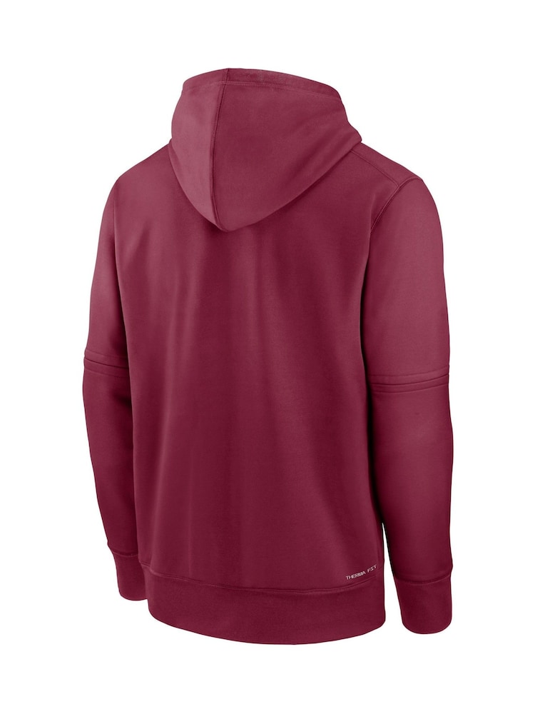 Fanatics Burgundy Red Philadelphia Phillies Authentic Therma Fleece Hoodie - Image 2 of 3