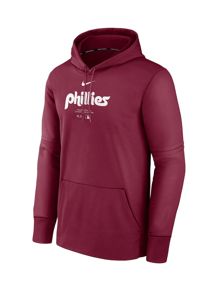 Fanatics Burgundy Red Philadelphia Phillies Authentic Therma Fleece Hoodie - Image 3 of 3
