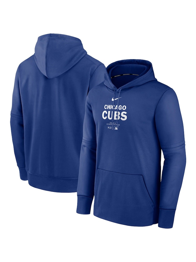 Fanatics Blue Chicago Cubs Authentic Therma Fleece Hoodie - Image 1 of 3