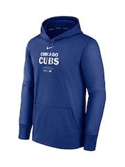 Fanatics Blue Chicago Cubs Authentic Therma Fleece Hoodie - Image 3 of 3